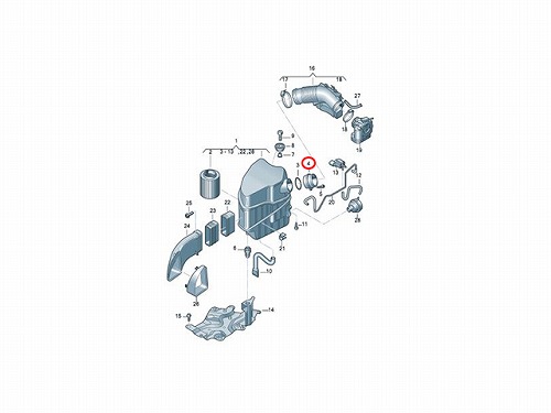エアマスセンサー(エアフロセンサー) AUDI(アウディ) [077133471J]