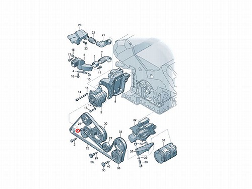 ベルトテンショナー AUDI(アウディ) [077903133E]