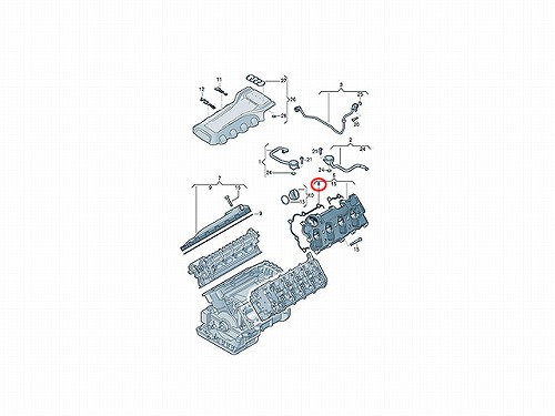 タペットカバーガスケット 左側 VW(フォルクスワーゲン) [079103483T]