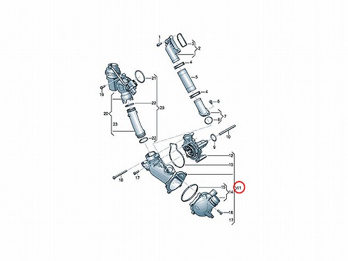 純正 ウォーターポンプ AUDI(アウディ) [079121010B]