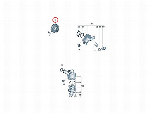 ウォーターポンプ AUDI(アウディ) [07K121011K]