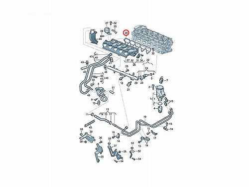 インテークマニホールドガスケット(インマニガスケット) AUDI(アウディ) [07K133379A]