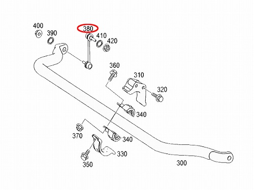 スタビリンクロッド フロント 2本セット 左右共通 メルセデスベンツ [1643202132-S]