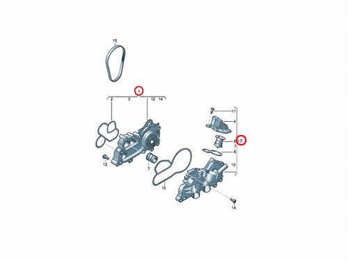 ウォーターポンプ AUDI(アウディ) [04C121600L]