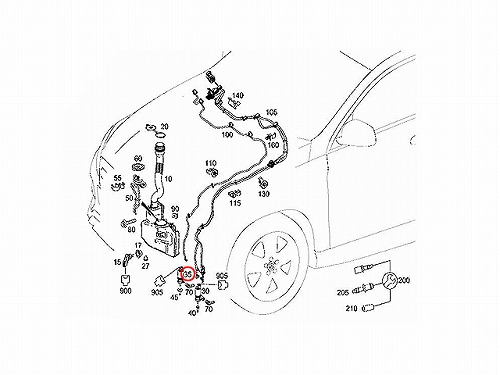 ウォッシャーポンプ(ウォッシャーモーター) メルセデスベンツ [0998660000]