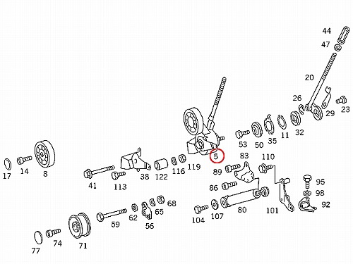 ベルトテンショナー ASSY メルセデスベンツ [1022006970]