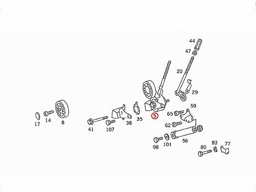 ベルトテンショナー ASSY メルセデスベンツ [1022007770]