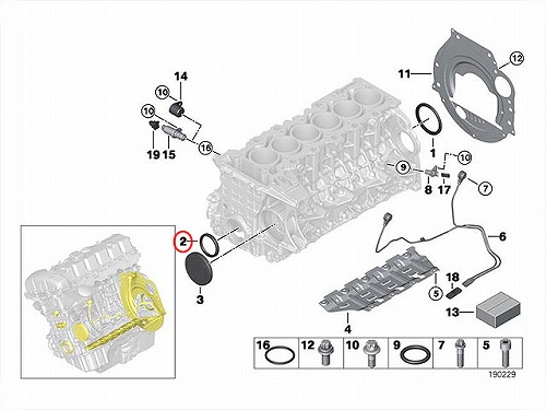 クランクシール(シャフトオイルシール) フロント BMW [11118618864]