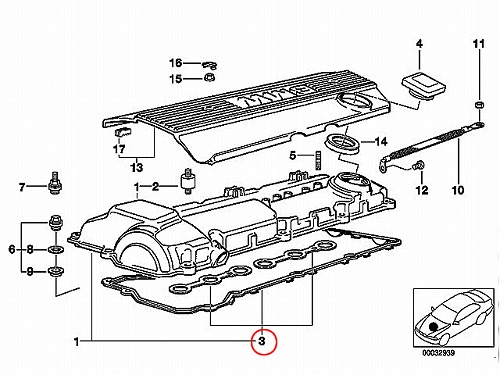 タペットカバーガスケット BMW [11120034108]