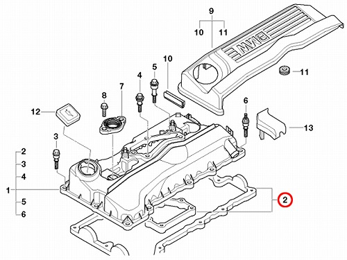 タペットカバーガスケット BMW [11120035738]