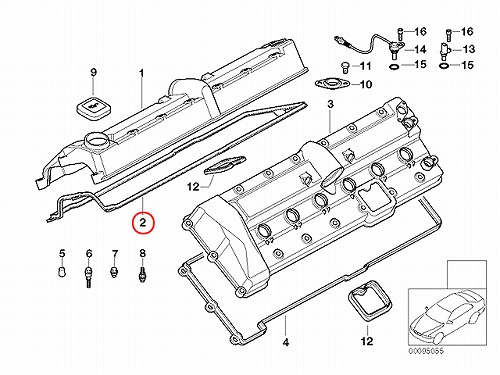 タペットカバーガスケット 右側 BMW [11127515647]