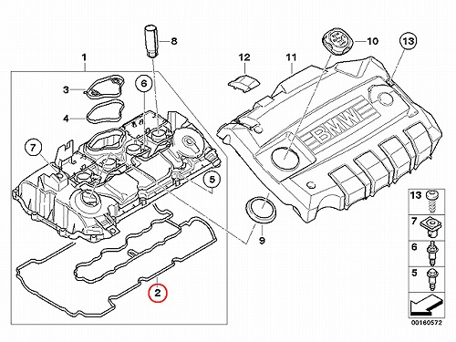 タペットカバーガスケット BMW [11127555738]