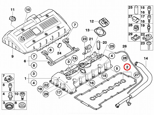 タペットカバーガスケット BMW [11127582245]