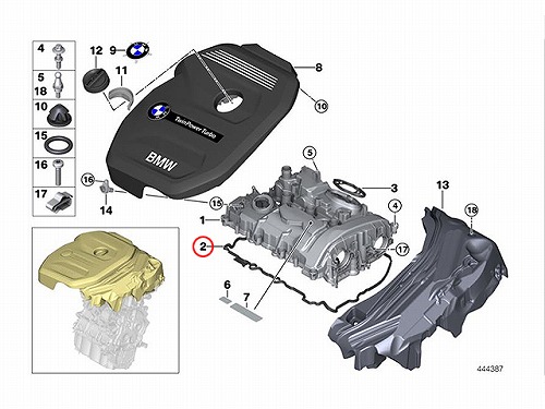 タペットカバーガスケット MINI(ミニ) [11128618515]