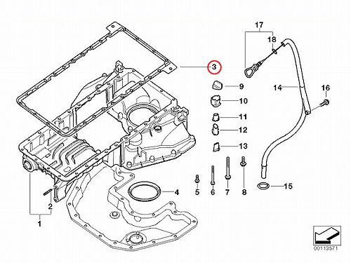 エンジンオイルパンガスケット BMW [11137545293]
