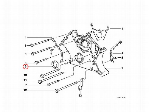 クランクシール(シャフトオイルシール) BMW [11141275466]