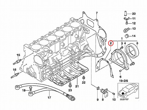 シリンダーブロック メタルガスケット BMW [11141432240]