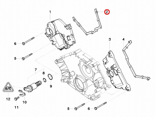 タイミングケースガスケット フロント 右側 BMW [11147506424]