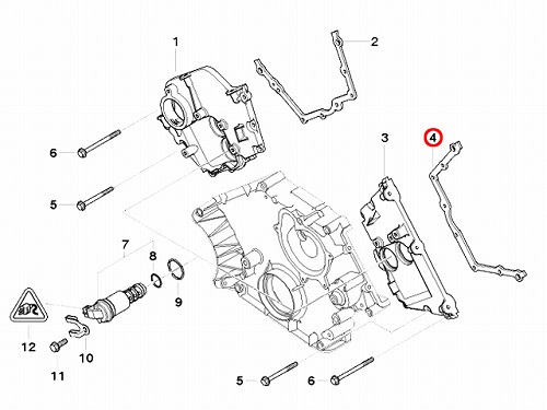 タイミングケースガスケット フロント 左側 BMW [11147506425]