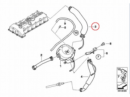 オイルセパレーターホース BMW [11157522931]