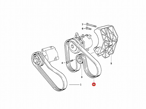 ファンベルト(Vベルト) BMW [11281401159]
