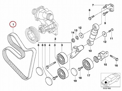 ファンベルト(Vベルト) BMW [11281437450]