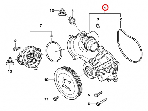 ウォーターポンプ BMW [11517586780]