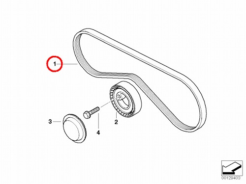 ファンベルト(Vベルト) BMW [11281743193]