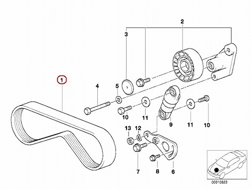 ファンベルト(Vベルト) BMW [11287507626]