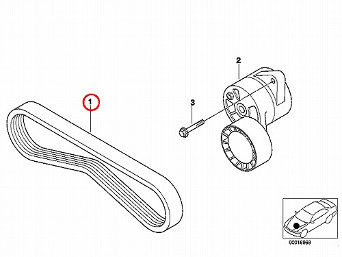 ファンベルト(Vベルト) BMW [11287512762]