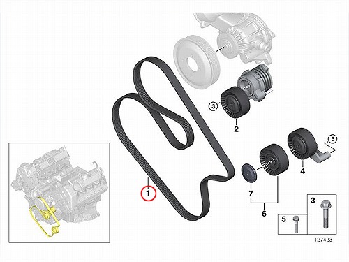 ファンベルト(Vベルト) BMW [11287540949]