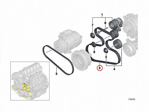 ファンベルト(Vベルト) BMW [11287557257]