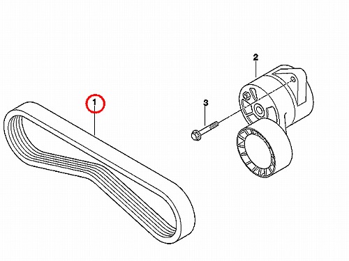ファンベルト(Vベルト) BMW [11287559454]