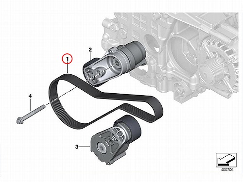 ファンベルト(Vベルト) BMW [11287604937]