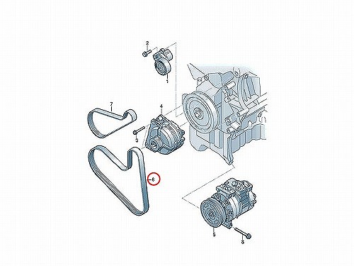 ファンベルト(Vベルト) AUDI(アウディ) [11287618848]