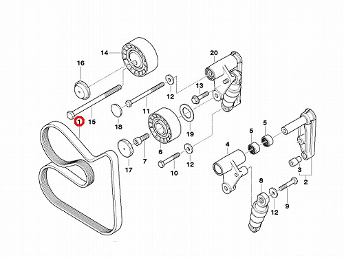 ファンベルト(Vベルト) BMW [11287837898]