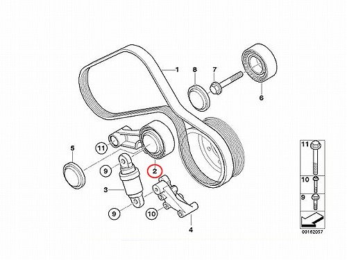 テンショナープーリー BMW [11287838196]