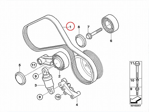 ファンベルト(Vベルト) BMW [11287841529]