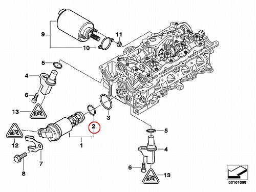 VANOS ソレノイド用 Oリング(シールリング) 小 BMW [11367546379]