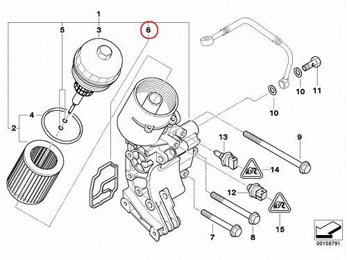 オイルフィルターケース用ガスケット BMW [11421719855]