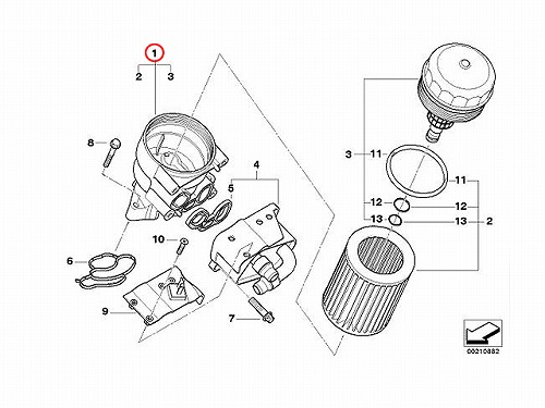 純正 オイルフィルターブラケット BMW [11427508966]