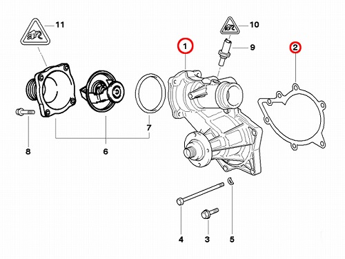 ウォーターポンプ BMW [11510393340]