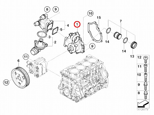 ウォーターポンプ BMW [11517511221]