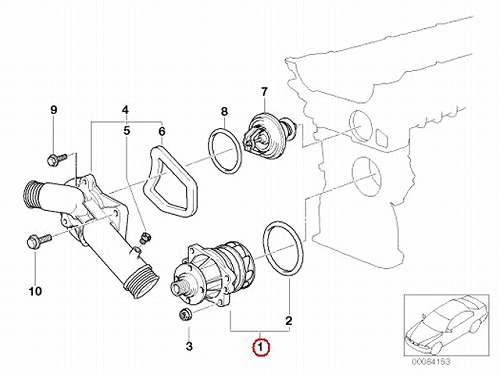 純正 ウォーターポンプ BMW [11517527910a]