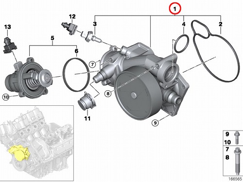 ウォーターポンプ BMW [11517548263]