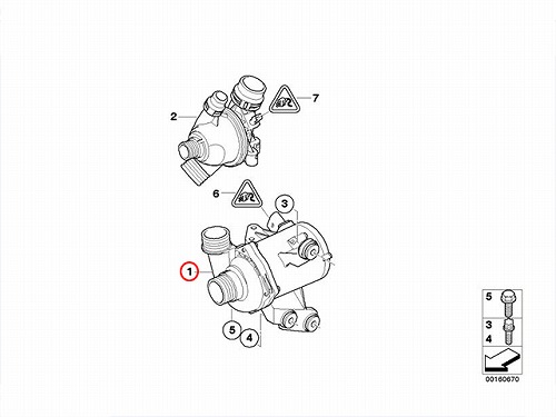 ウォーターポンプ BMW [11517586929]