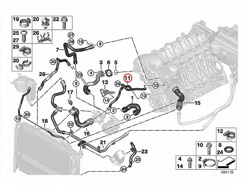 ウォーターホース BMW [11537526941]