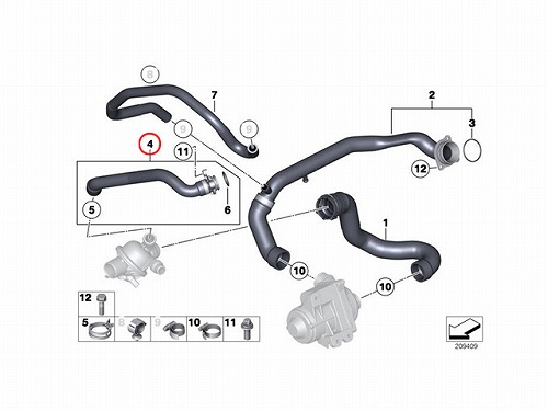 ウォーターホース BMW [11537591889]