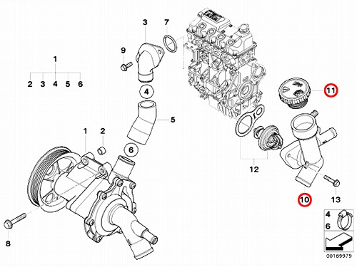 サーモスタットハウジング(カバー) MINI(ミニ) [11537829959]