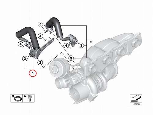 ウォーターホース(クーラントホース) BMW [11538663516]